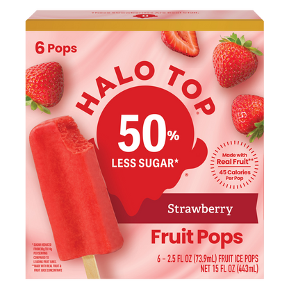 Halo Top Strawberry Fruit Pops 6ct