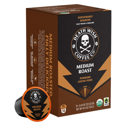 Death Wish Coffee Organic Medium Roast K-Cups 10ct Box