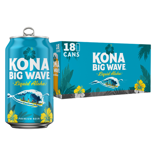 Kona Big Wave Premium Beer 18pk 12oz Cans 4.4% ABV
