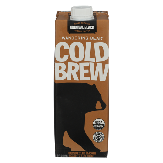 Wandering Bear Straight Black Cold Brew Coffee 32oz