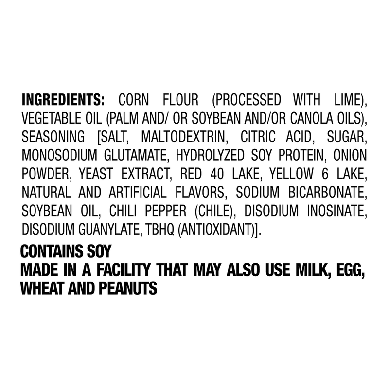 Takis Fuego Stix Spicy Corn Snack Sticks Snack Size Bag 4oz