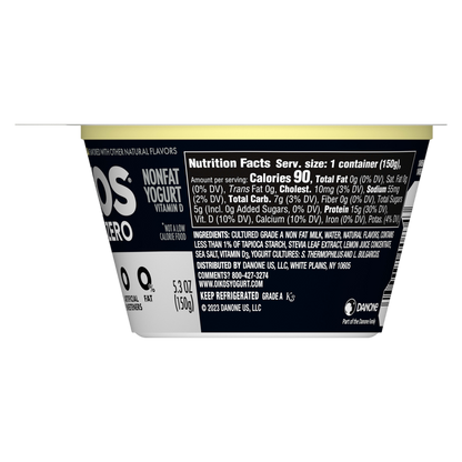 Oikos Triple Zero Vanilla Yogurt - 5.3oz
