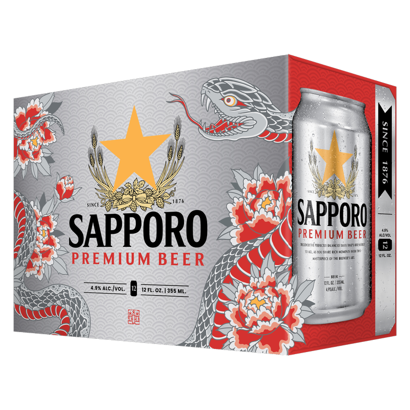 Sapporo Premium 12pk 12oz Can 4.9% ABV