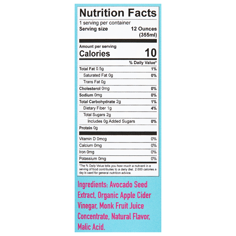 Reveal Avocado Seed Brew Rose Mint 12oz Btl