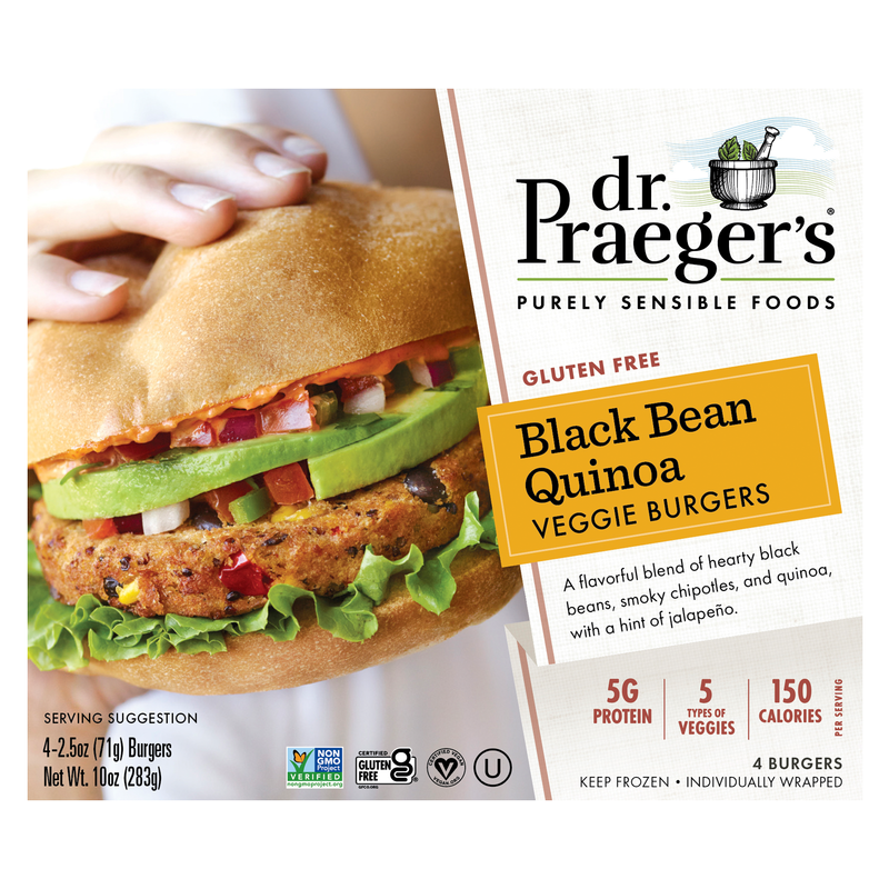 Dr. Praeger's Black Bean Quinoa Veggie Burger 10oz