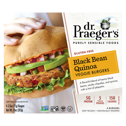 Dr. Praeger's Black Bean Quinoa Veggie Burger 10oz