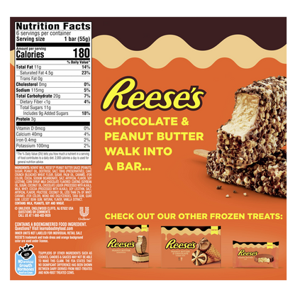 Reese's Peanut Butter Frozen Dairy Dessert Bar 6 ct