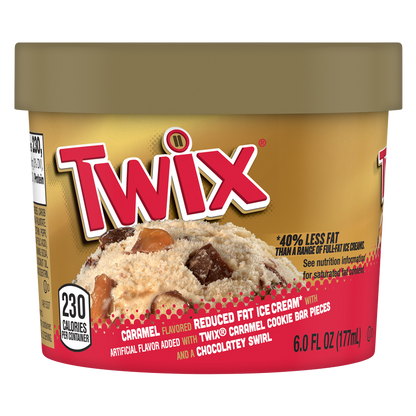 Twix Caramel Flavored Reduced Fat Ice Cream Cup 6oz