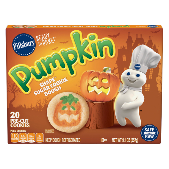Pillsbury Ready to Bake! Pumpkin Shape Sugar Cookie Dough - 20ct/9.1oz