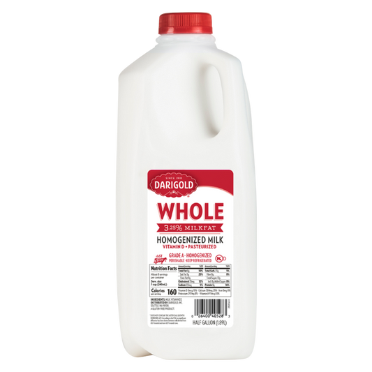 Darigold Whole Vitamin D Milk - 1/2 gallon