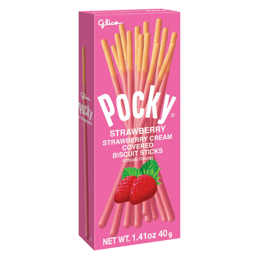 Glico Pocky Strawberry Sticks, 1.41oz