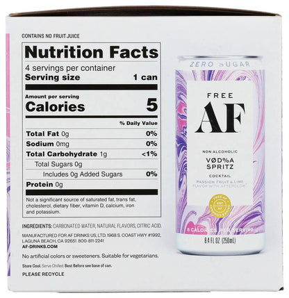 FREE AF Vodka Spritz 4pk 8.4oz Can