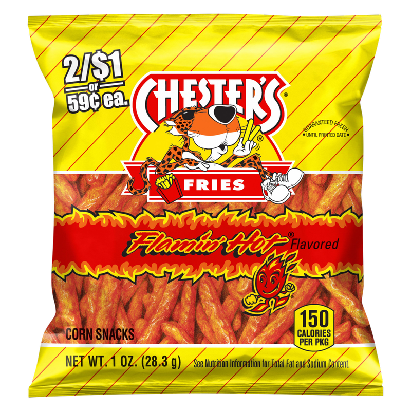 Chester's Fries Corn Snacks Flamin' Hot Flavored 1 Oz