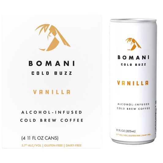 BOMANI Cold Buzz Vanilla Hard Coffee 4pk 11oz Can 5.7% ABV