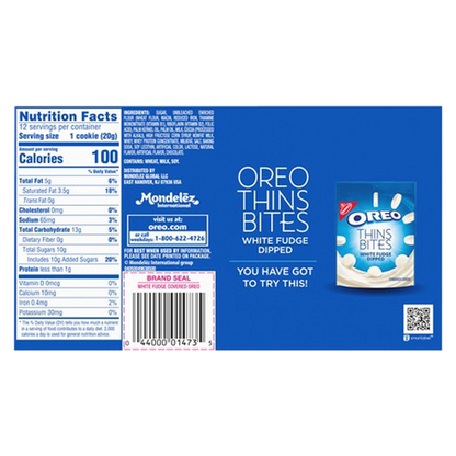 Oreo White Fudge Covered Sandwich Cookies 8.5oz