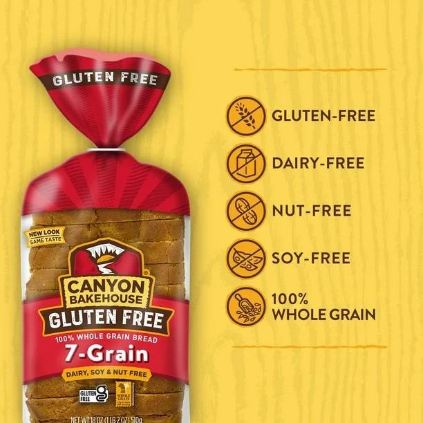 Canyon Bakehouse Frozen Gluten Free 7 Grain Bread - 18oz