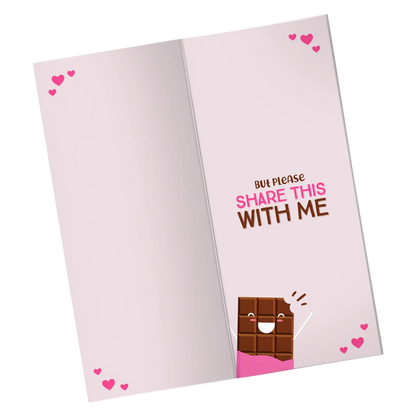 Sweeter Cards I Love You More Than Chocolate Sea Salt Caramel Dark Chocolate Bar 3.5oz