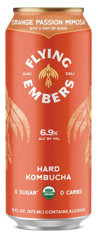 Flying Embers Orange Passion Mimosa Hard Kombucha (16 OZ CAN)