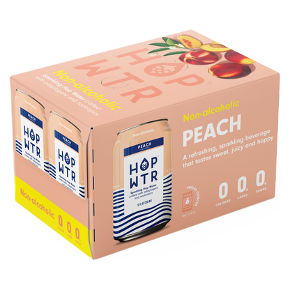 HOP WTR Peach 6pk 12oz Can