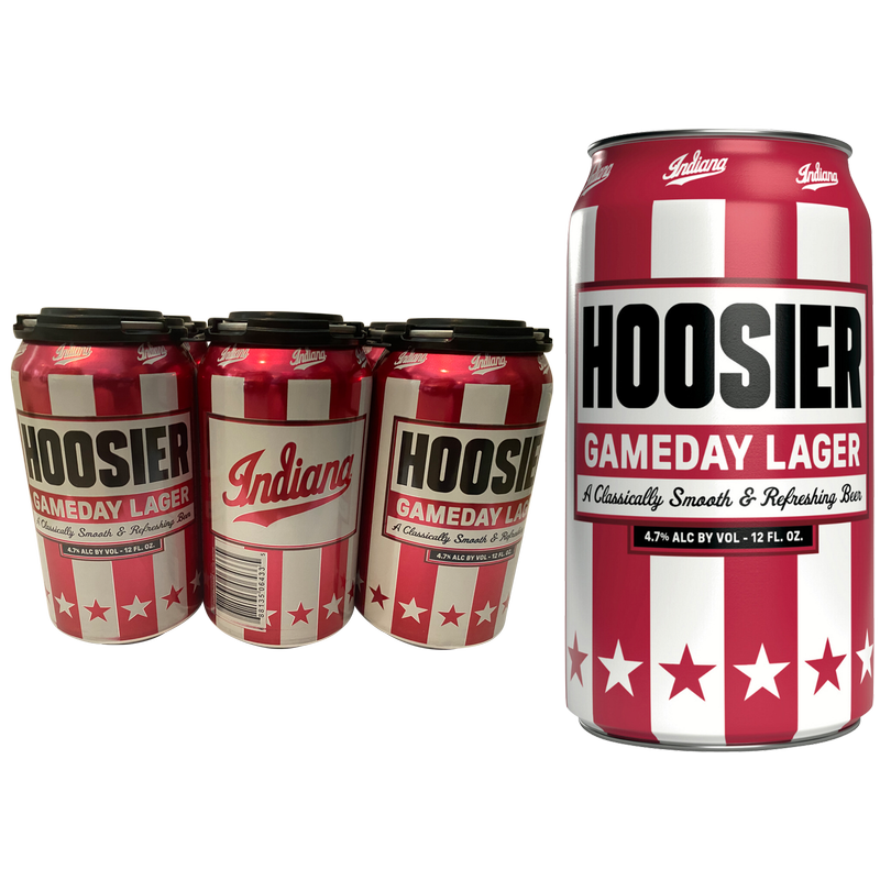 Upland Hoosier Gameday Lager 6pk 12oz Cans 4.7% ABV