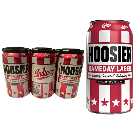 Upland Hoosier Gameday Lager 6pk 12oz Cans 4.7% ABV