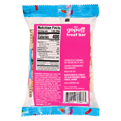 The Gopuff Birthday Cake Crispy Treat Bar 3.5oz