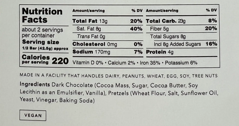 Compartes California Love Salted Pretzel Dark Chocolate Bar, 3.2 oz