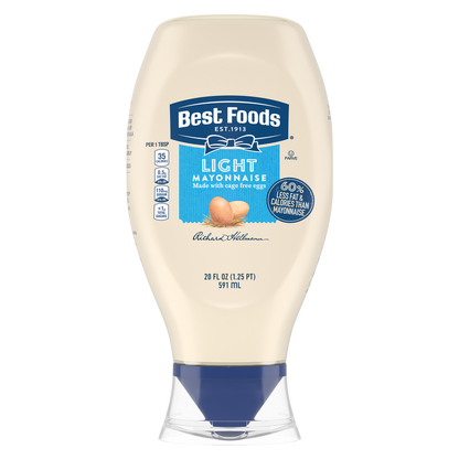 Best Foods Light Mayonnaise Easy Out Squeeze Bottle 20oz