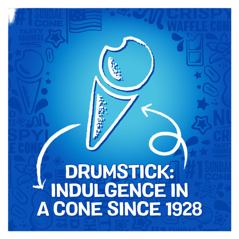 Drumstick King Size Vanilla with Chocolatey Swirls Ice Cream Cone 1ct