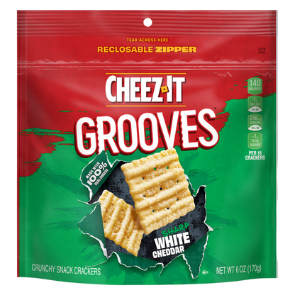 Cheez-It® Grooves Sharp White Cheddar, 6 oz
