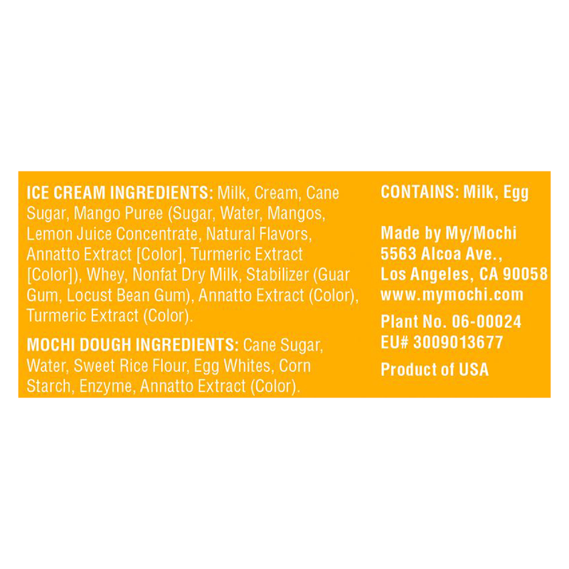 My/Mochi Ice Cream Sweet Mango 6ct