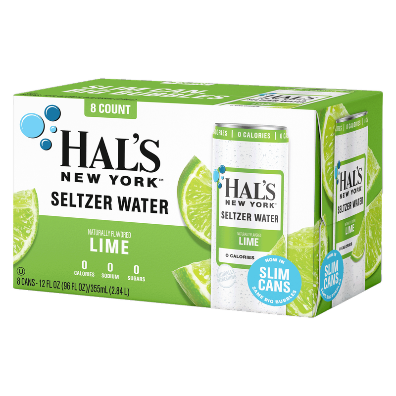 Hal's New York Lime Seltzer 8pk 12oz Can