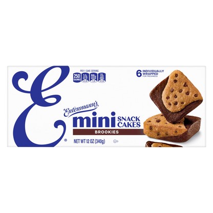 Entenmann's Brownie Chocolate Chip Mini Snack Cakes, 6 packs, 12 oz