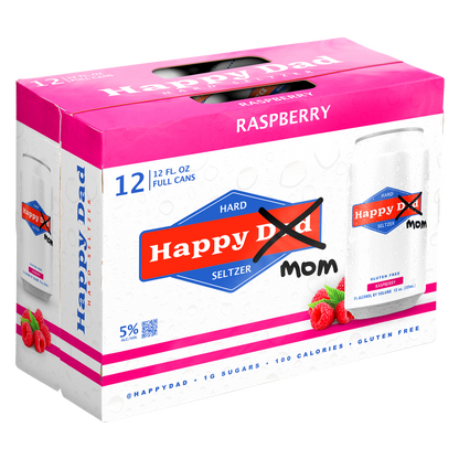 Happy Dad "MOM" Hard Seltzer Raspberry 12pk 12oz Can 5% ABV