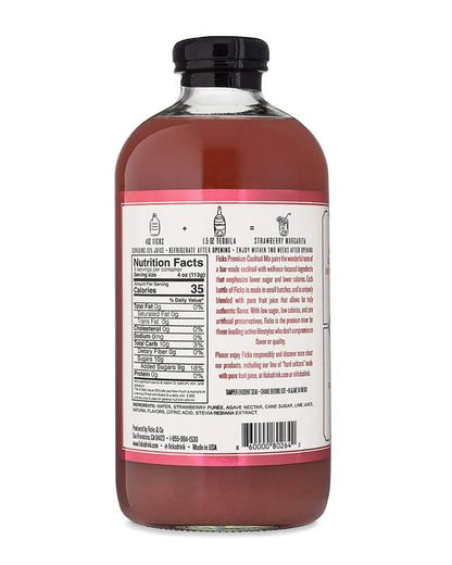 Ficks Strawberry Margarita Mix 32oz Bottle