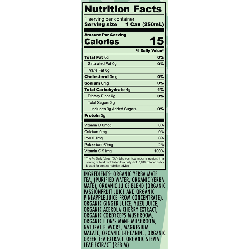 NA Energy Yerba Mate Yuzu 8.4oz Can