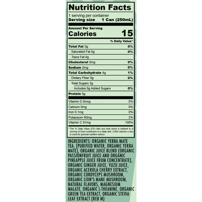 NA Energy Yerba Mate Yuzu 8.4oz Can