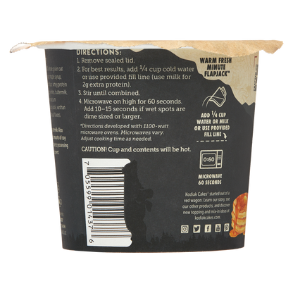 Kodiak Cakes Gluten Free Flapjack Buttermilk & Maple in a Cup 2.29oz