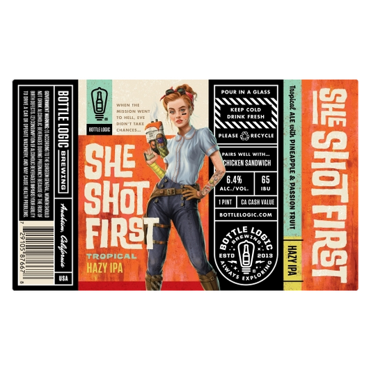 BOTTLE LOGIC SHE SHOT 1ST 4PKC