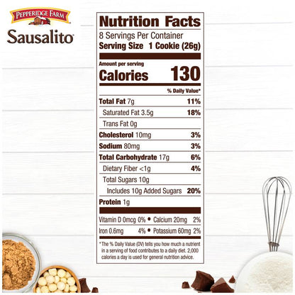Pepperidge Farm Sausalito Milk Chocolate Macadamia Cookies, 7.2oz