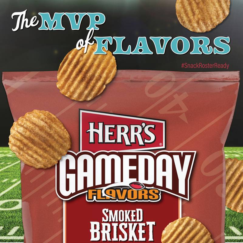 Herr's Gameday Brisket Ripple Chips, 7 oz