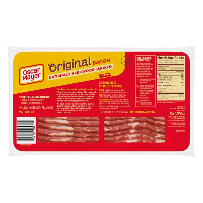 Oscar Mayer Naturally Hardwood Smoked Bacon (CA/MA) - 16oz