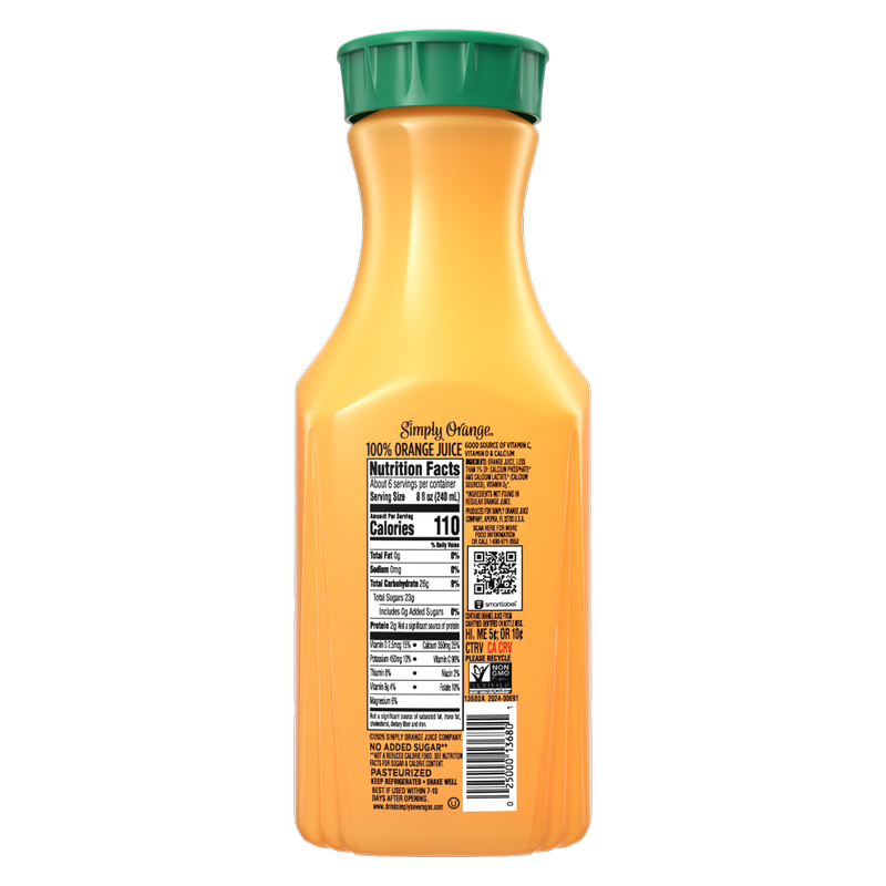 Simply Orange Juice With Calcium 46oz Btl