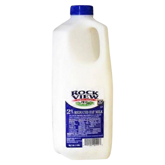 Rockview 2% Reduced Fat Milk - 1/2 gallon