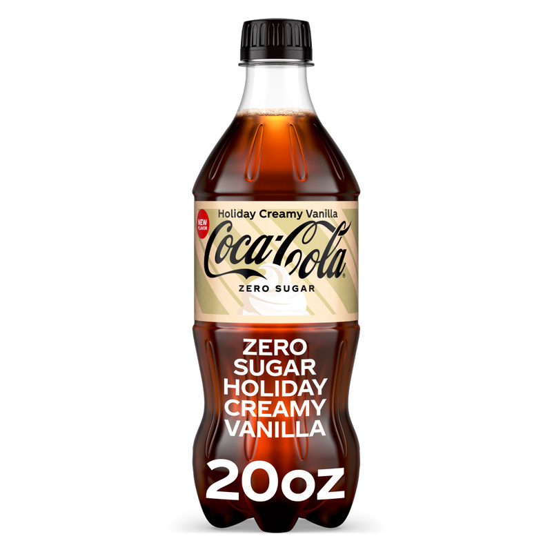 Coca-Cola Zero Sugar Holiday Creamy Vanilla 20oz Btl