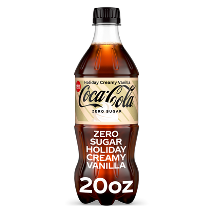 Coca-Cola Zero Sugar Holiday Creamy Vanilla 20oz Btl