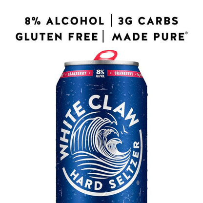 White Claw Hard Seltzer Surge Cranberry Single 19.2oz Can 8% ABV