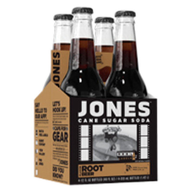 Jones Soda Root Beer 4pk 12oz Glass Bottle