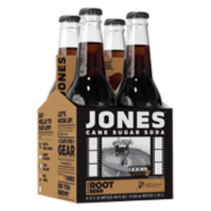 Jones Soda Root Beer 4pk 12oz Glass Bottle