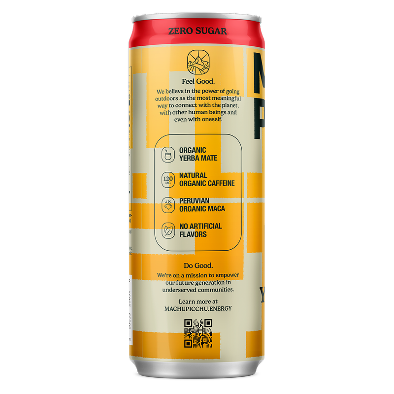 Machu Picchu Wild Berry Energy Organic Yerba Mate Zero Sugar 12oz Can